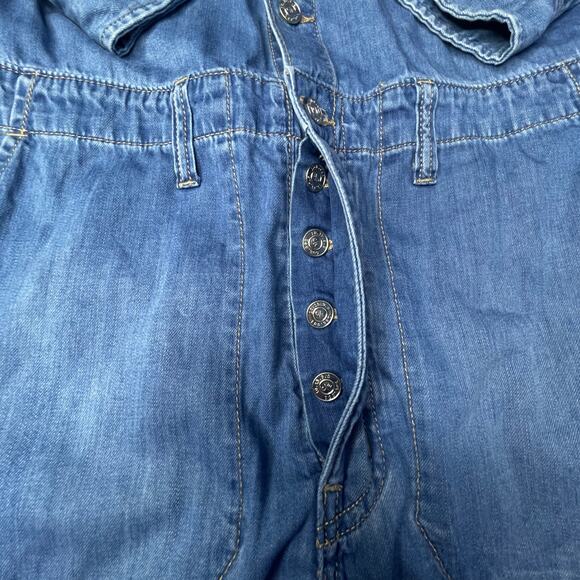 Current/Elliott The Crew Coverall Cropped Denim Jumpsuit  size 1 US4 - Picture 14 of 16